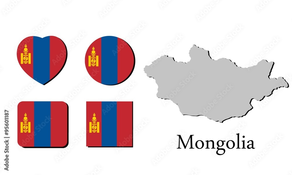flag map mongolia flag map mongolia