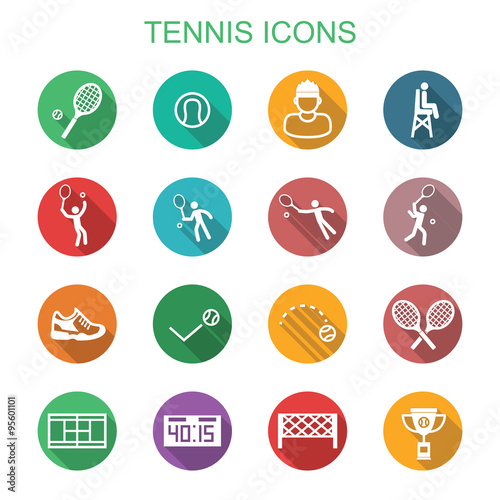 tennis long shadow icons