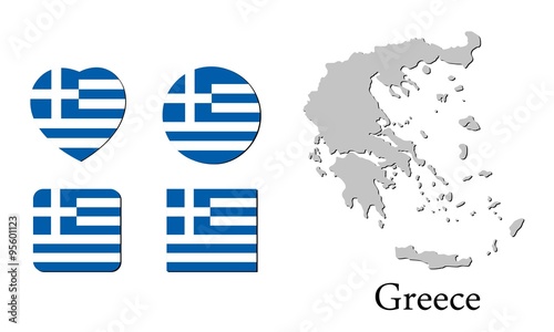 flag map greece