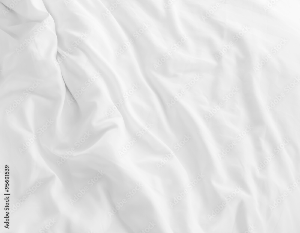 white bed sheets - obrazy, fototapety, plakaty 
