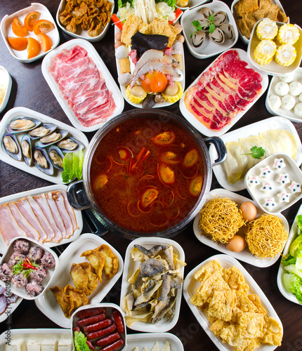 Spicy hot pot meal