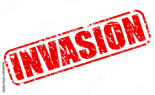 INVASION red stamp text