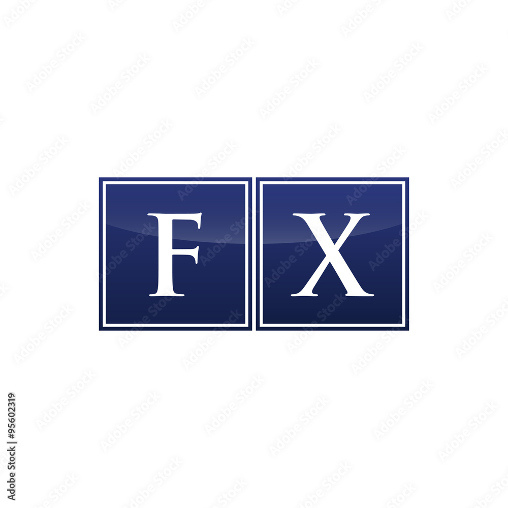 Fototapeta premium Letter Initial Logo FX