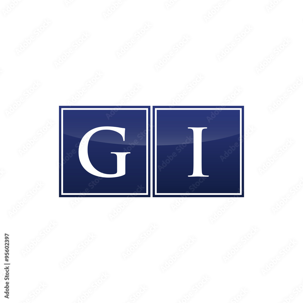 Fototapeta premium Letter Initial Logo GI