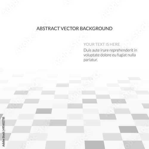 Abstract vector white background with empty space. Illustration of vision perspective