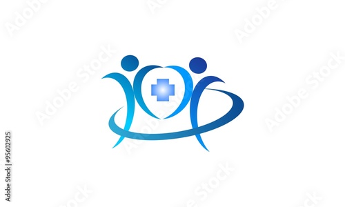  abstract people health life logo