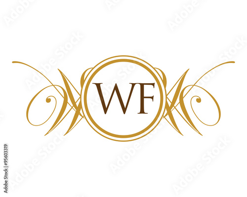 WF Luxury Ornament Initial Logo