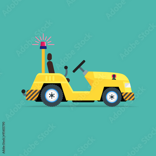 Luggage truck icon