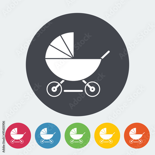 Pram flat icon