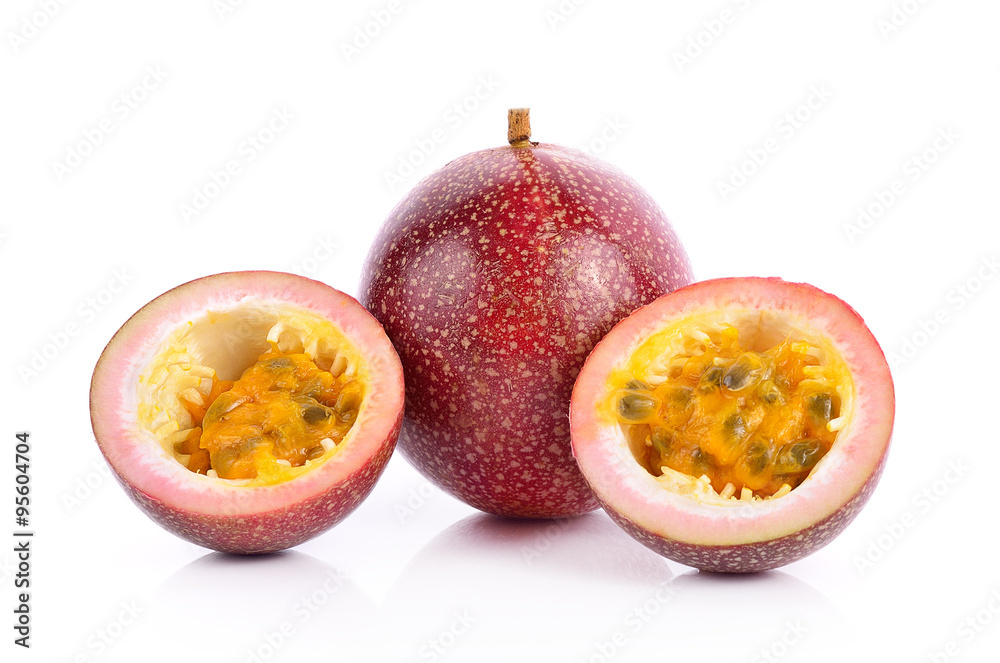 passion Fruit on white background passion Fruit on white background