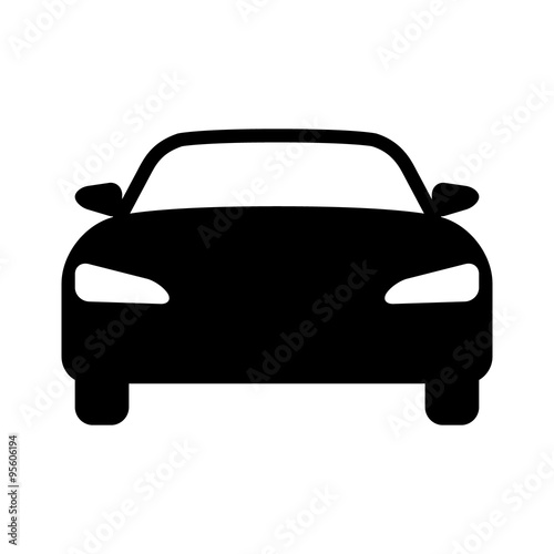 Luxury car front view flat icon for apps and websites