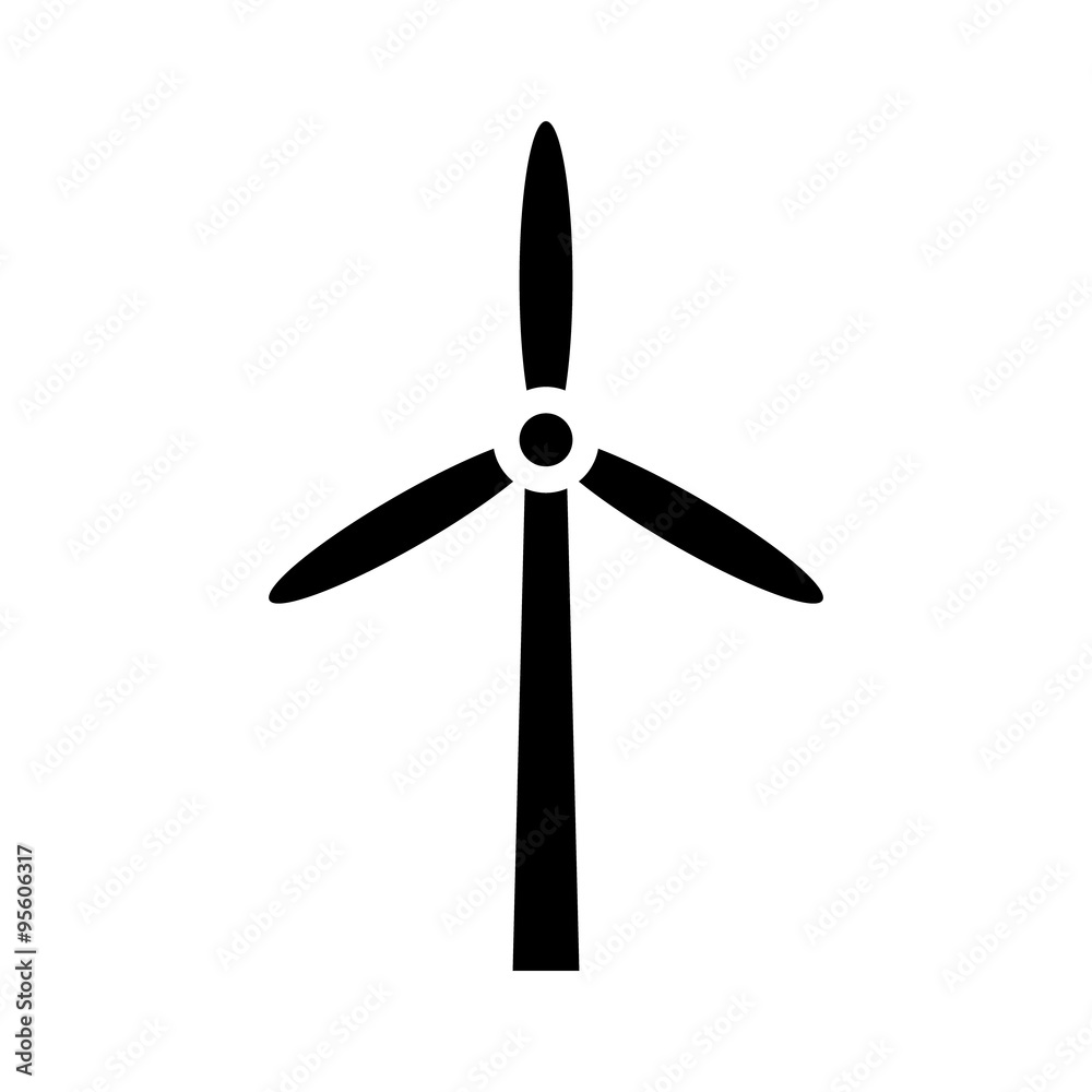 Wind energy turbine flat icon for apps and websites Wind energy turbine flat icon for apps and websites