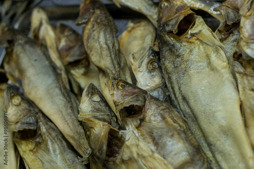 Dried Salted Fish in a Russian Shop