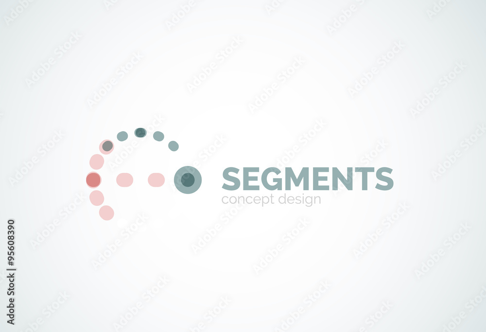 Vector outline minimal abstract geometric logo Vector outline minimal abstract geometric logo