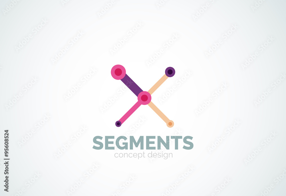 Vector outline minimal abstract geometric logo Vector outline minimal abstract geometric logo