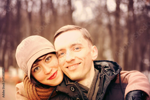 couple in   autumn park. © DariaTrofimova
