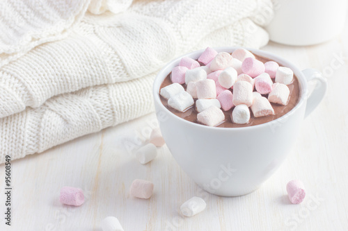 cup of hot chocolate with marshmallow