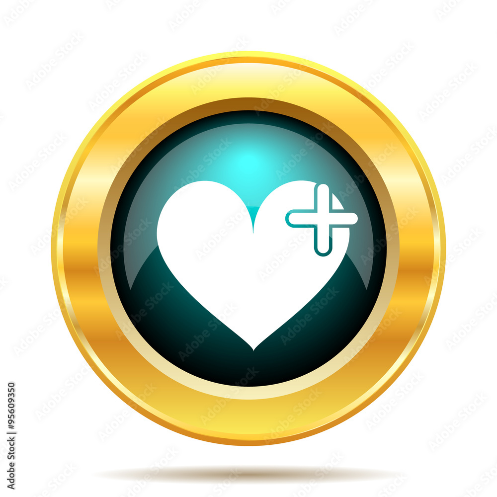 Heart with cross icon Heart with cross icon