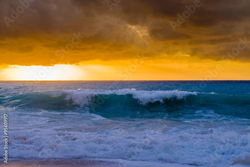 Stormy evening at the beach