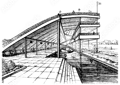 Fotografie landscaping boathouse image