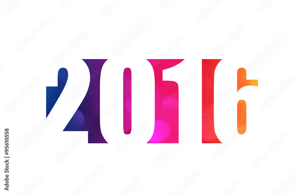 2016 on colorful background 2016 on colorful background