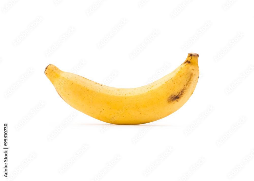 Fresh ripe banana isolated on white background