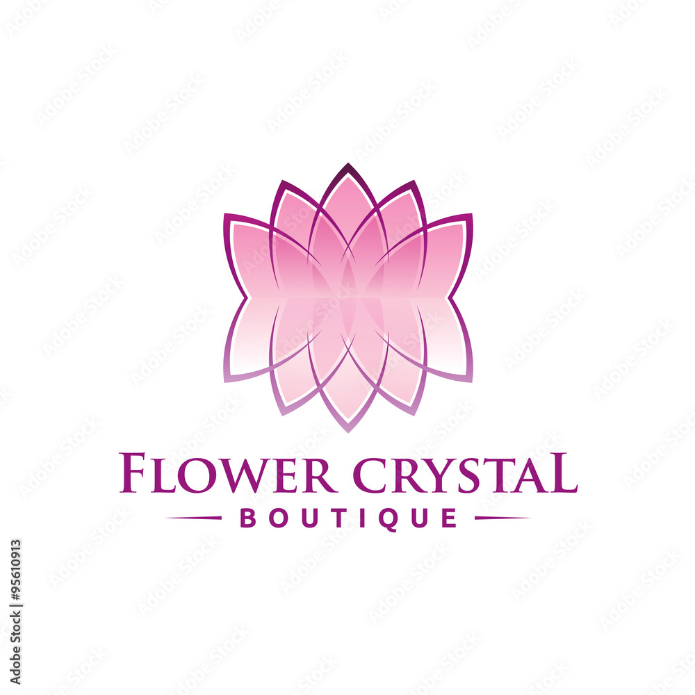 Flower Crystal Boutique logo icon Stock Vector Adobe Stock