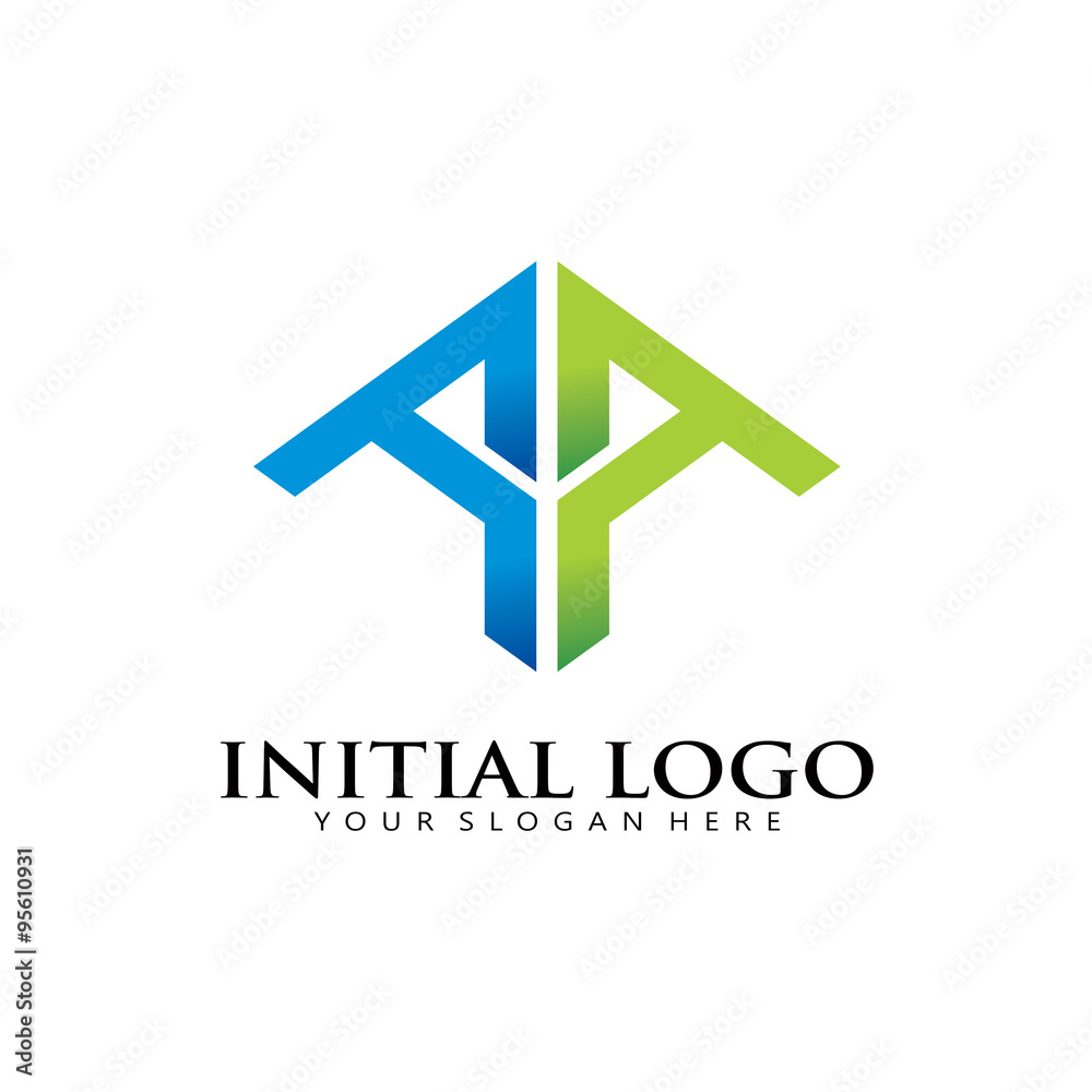 Initial A A elegant simple logo icon Initial A A elegant simple logo icon