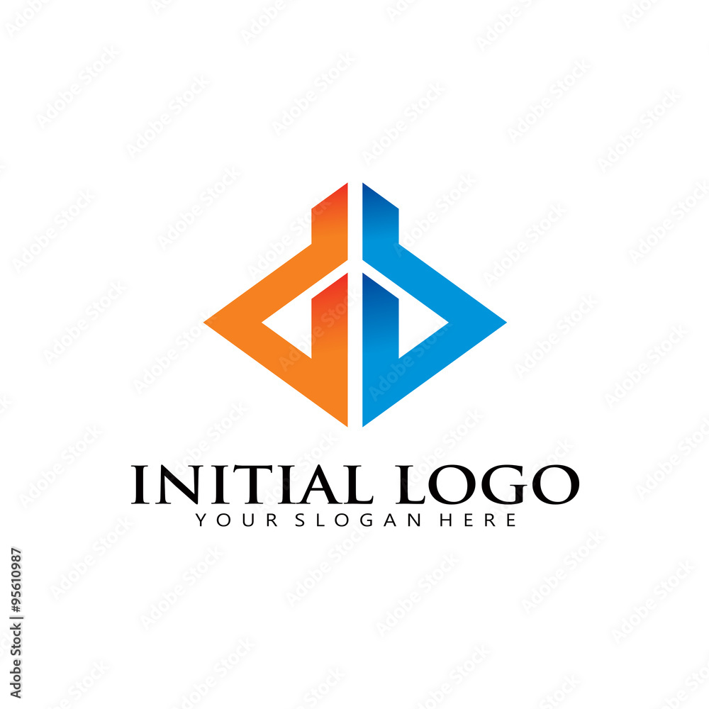 Initial d b elegant simple logo icon Initial d b elegant simple logo icon