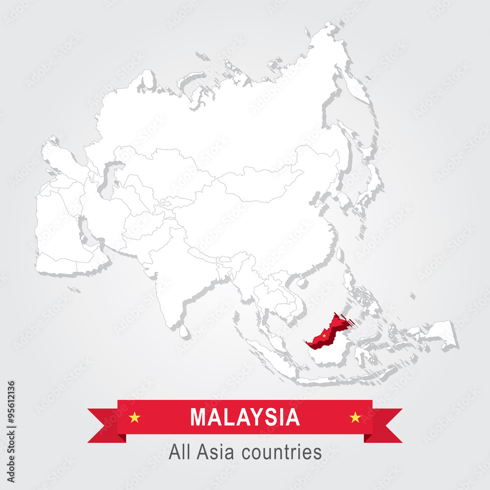 Malaysia. All the countries of Asia.