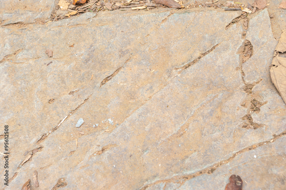 Obraz premium Pavement surface rough brown stone tile floor