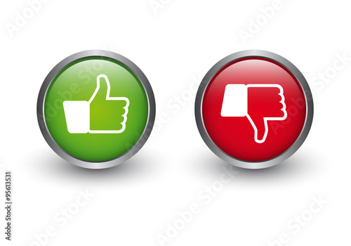 Zustimmung - Ablehnung Button