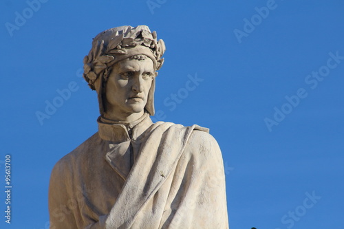 dante alighieri monument, florence, italy photo
