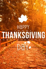 Composite image of happy thanksgiving