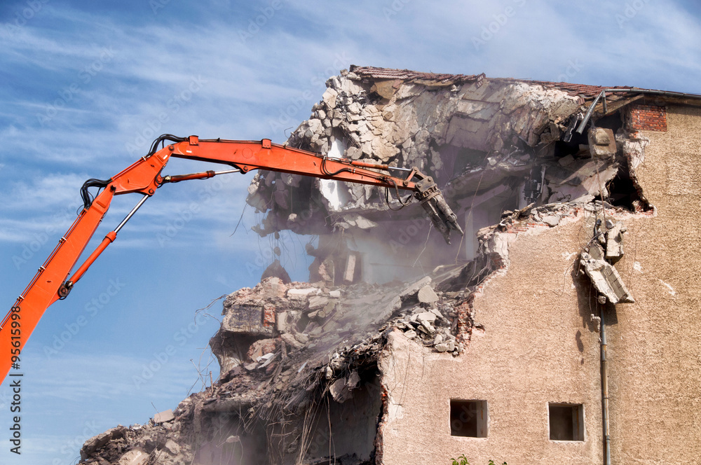 Demolition of buildings in urban Demolition of buildings in urban