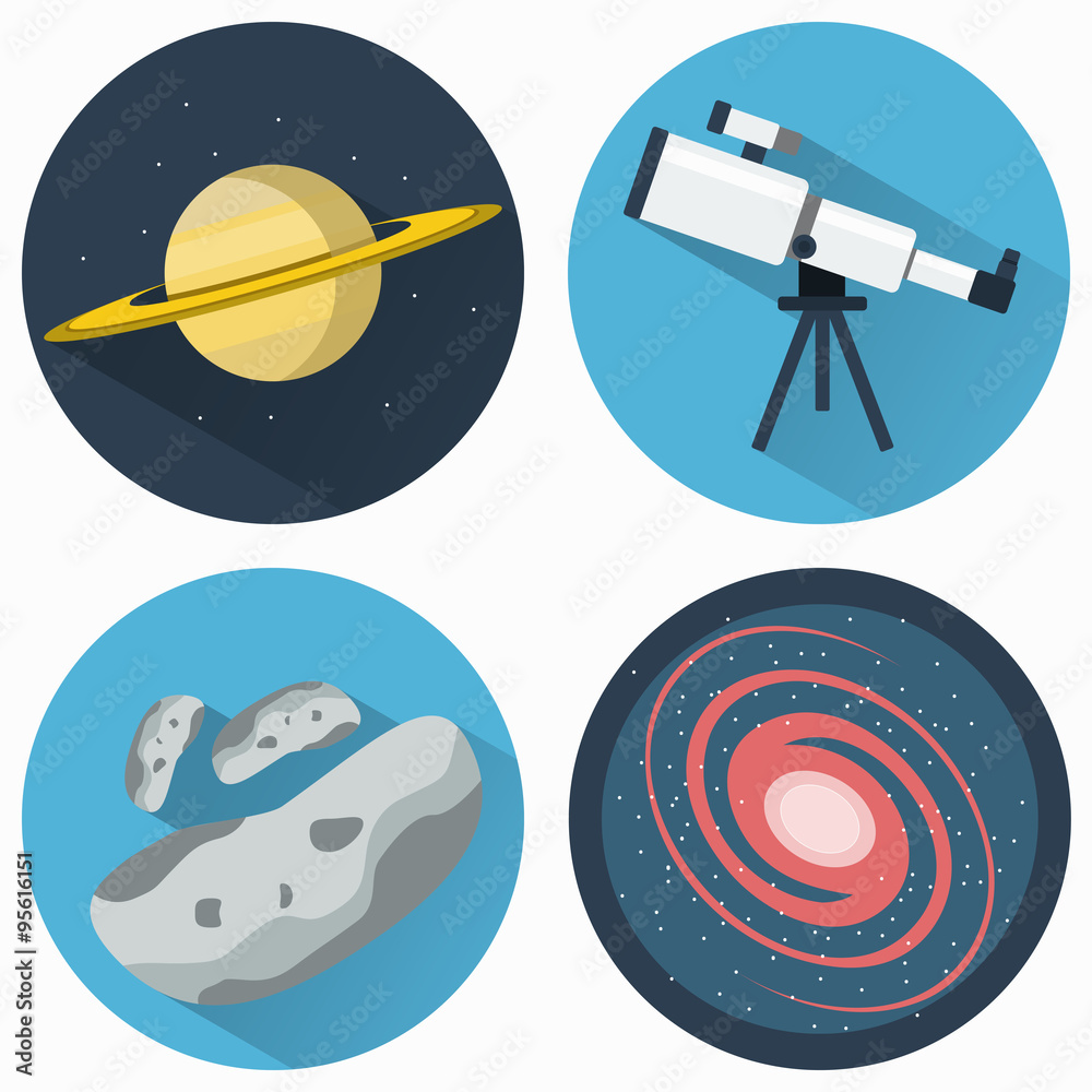 Astronomy Icons Set
