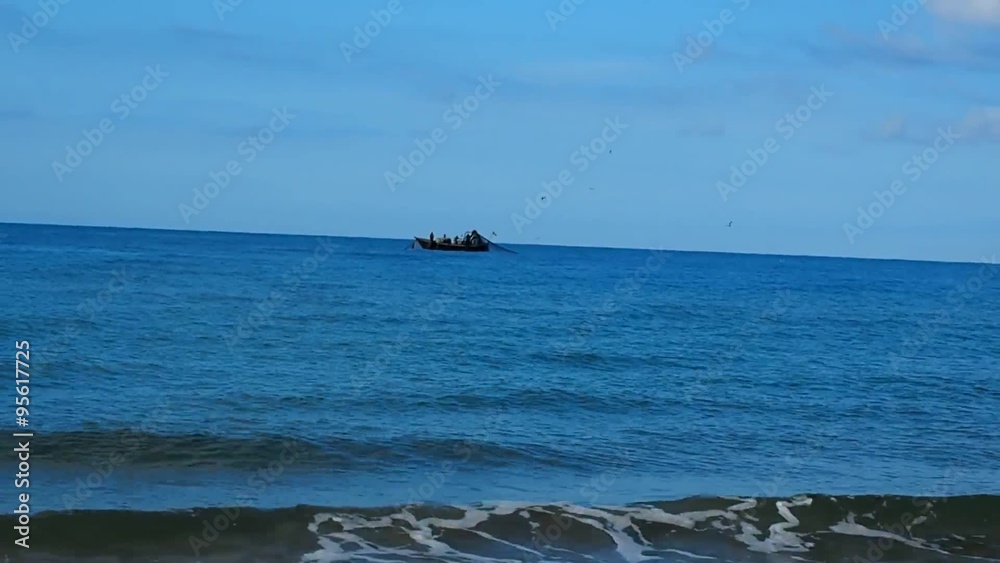fishing boat at work fishing boat at work