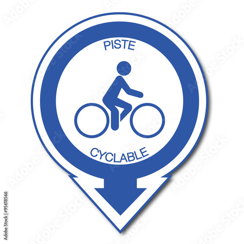 Panneau piste cyclable.