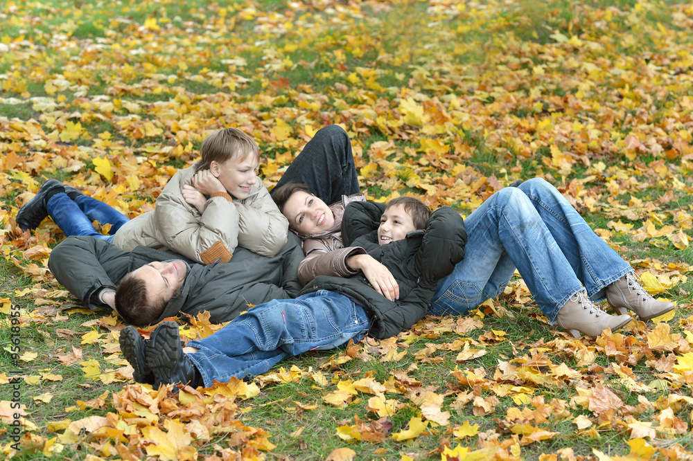 Fototapeta premium beautiful happy family