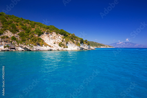 Fototapeta Naklejka Na Ścianę i Meble -  Idyllic coastline of Zakynthos island, Greece