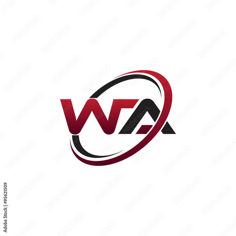 Modern Initial Logo Circle WA Modern Initial Logo Circle WA