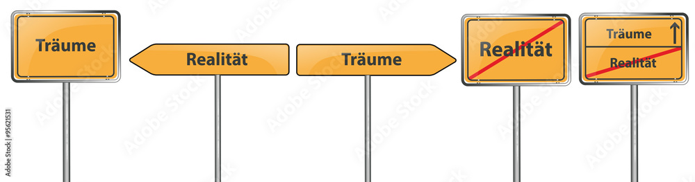 Ortschilder als Vektorset