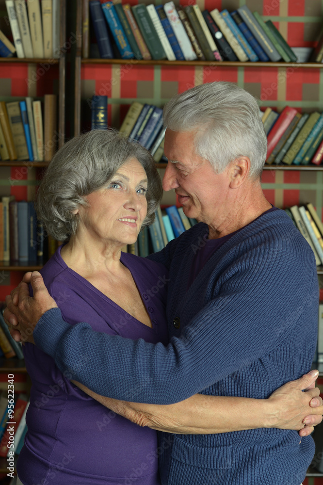 Senior couple in room Senior couple in room