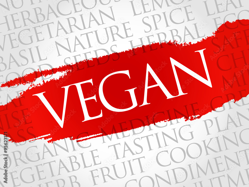 VEGAN word cloud, health concept VEGAN word cloud, health concept