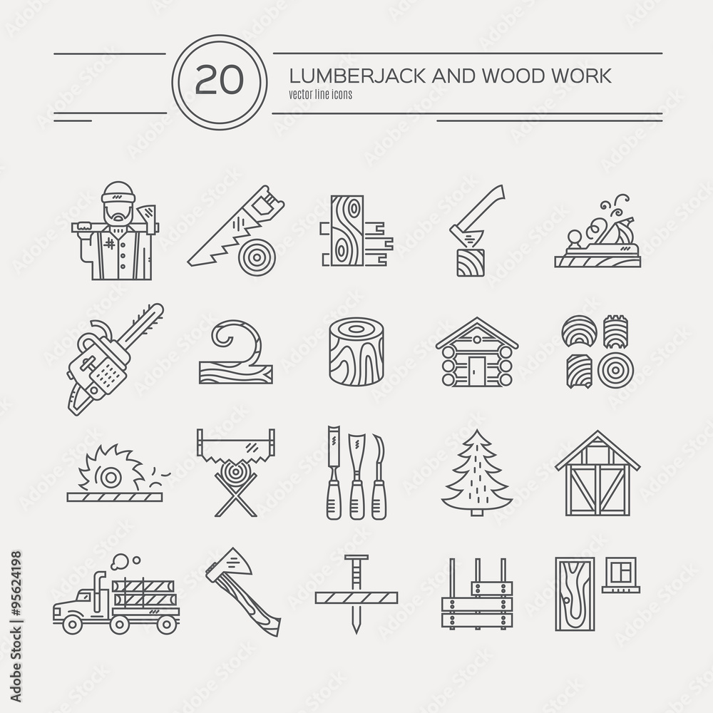 Timber Industry Icons Timber Industry Icons