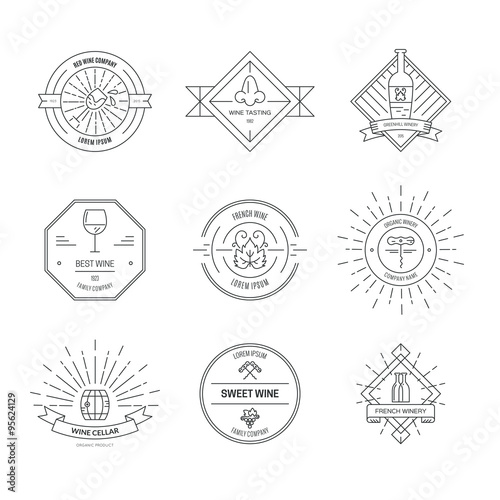 Hipster Wine Logo