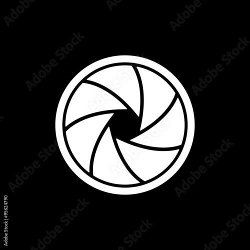 The diaphragm icon. Aperture symbol.