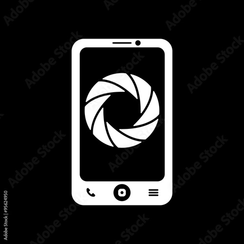 The selfie icon. Foto symbol. Flat