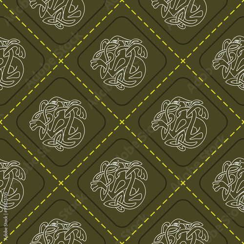 Seamless background with Celtic art and ethnic ornaments for your design