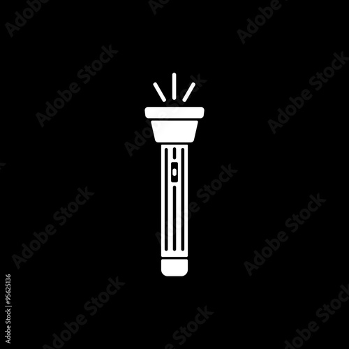 The flashlight icon. Torch symbol. Flat